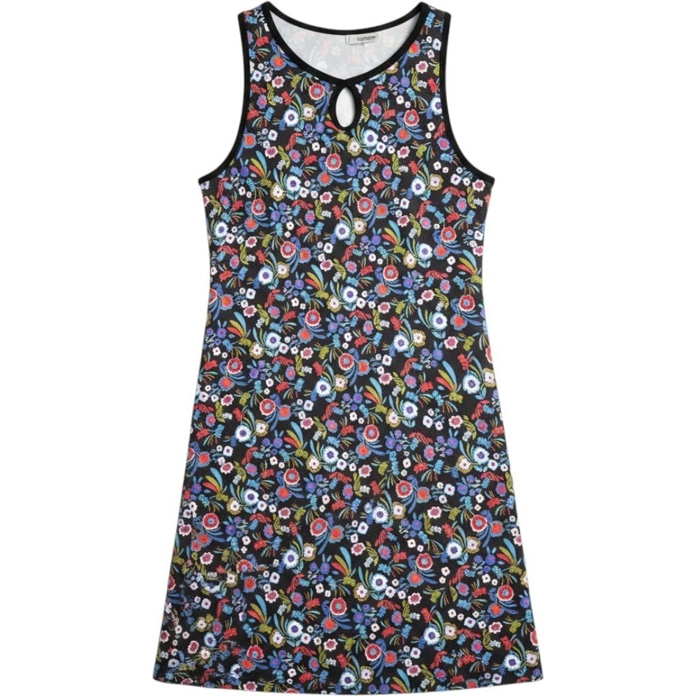 Women's Nuu-Muu Classic Keyhole Exercise Dress Floral Tak Style size S